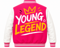 Hot Pink & White Varsity Jacket