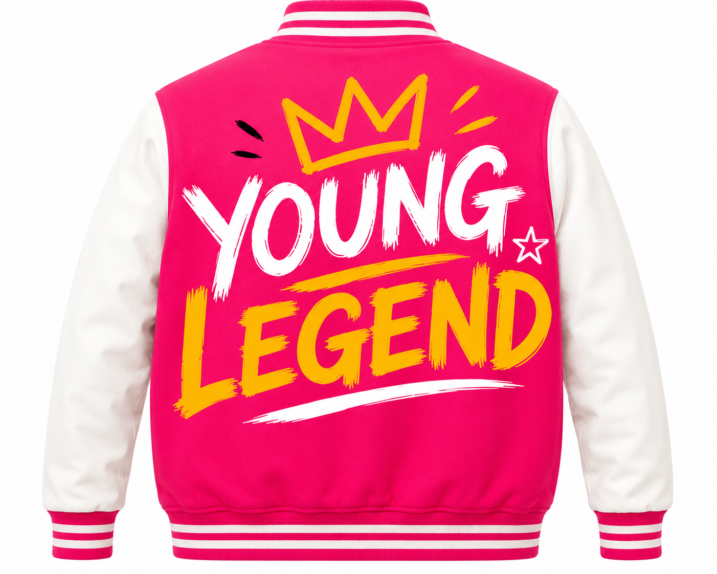 Hot Pink & White Varsity Jacket